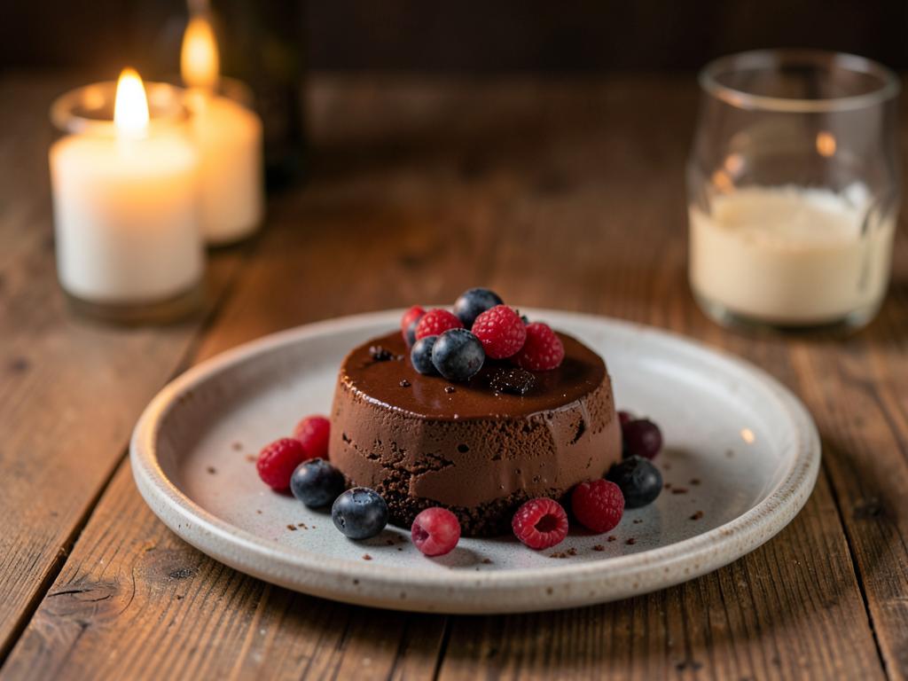 Torta rústica de chocolate